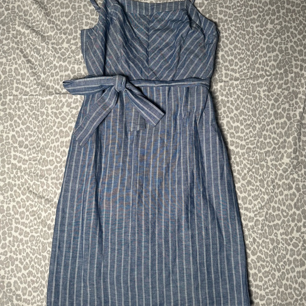 Banana Republic Blue Striped Midi Dress NWT